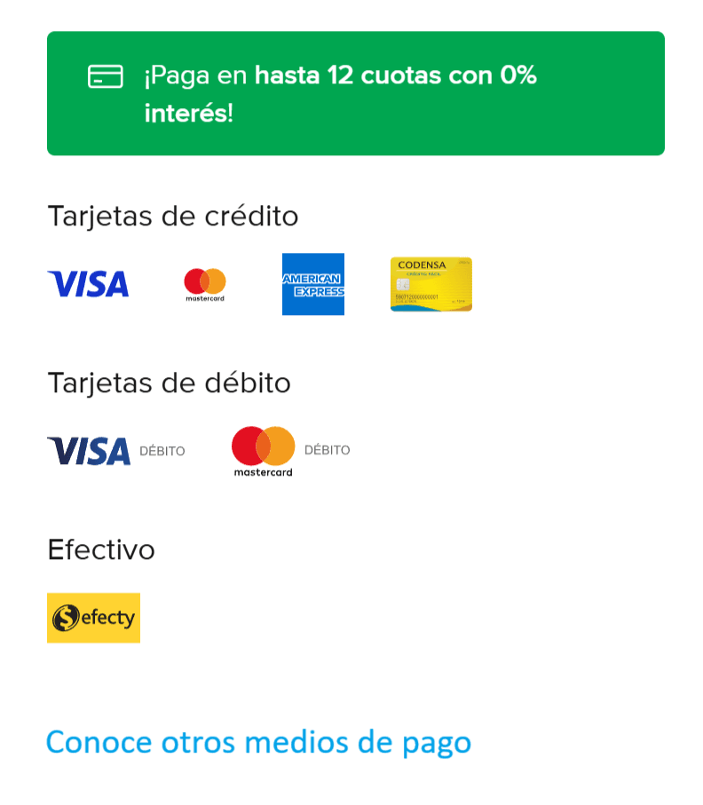Conoce otros medios de pago